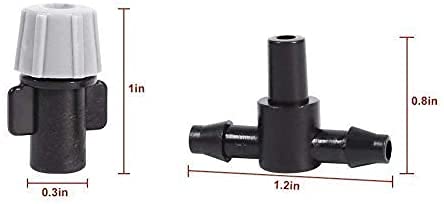 JERN Plastic Sprinkler Heads Misting Nozzles with Tee Joints