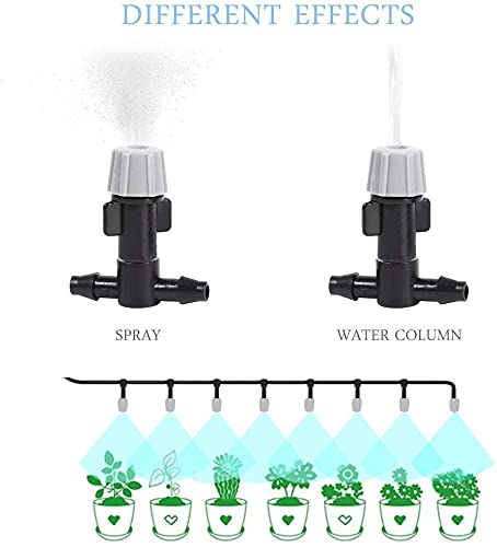 JERN Plastic Sprinkler Heads Misting Nozzles with Tee Joints