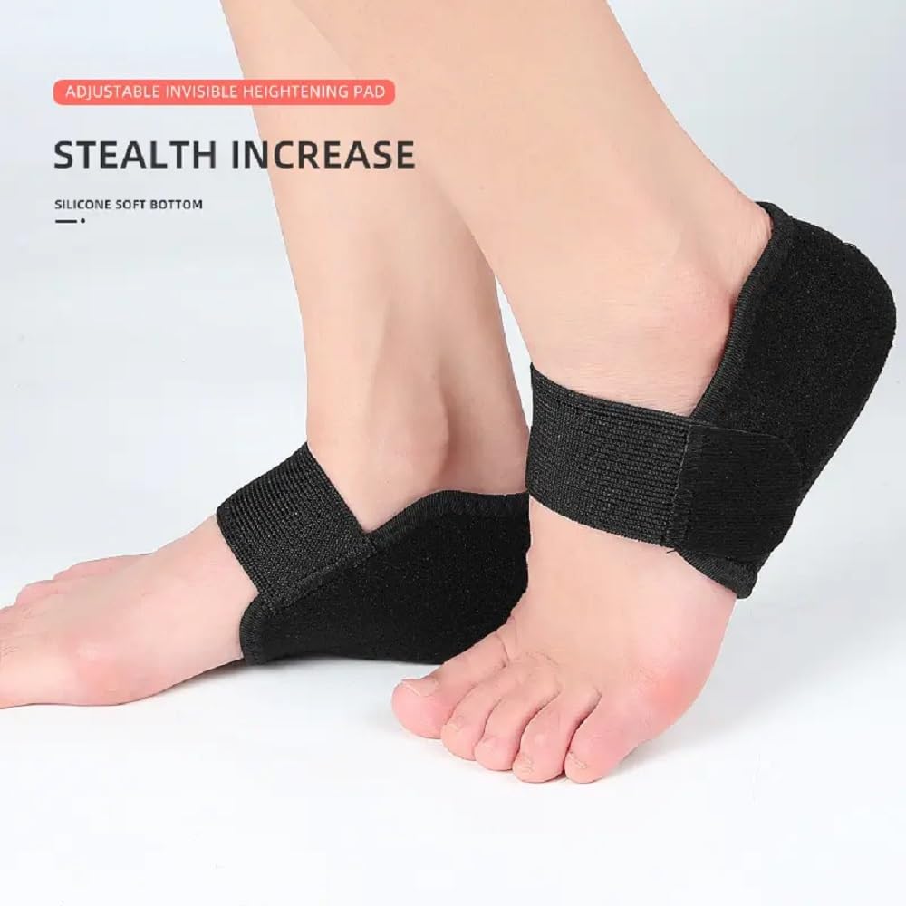 JERN Silicone Height Increase Heel Cushion Insoles with Straps