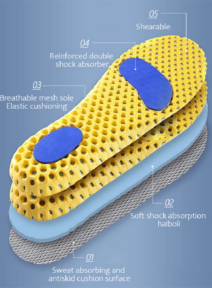 JERN Memory Foam Arch Support Breathable Orthopedic Insoles