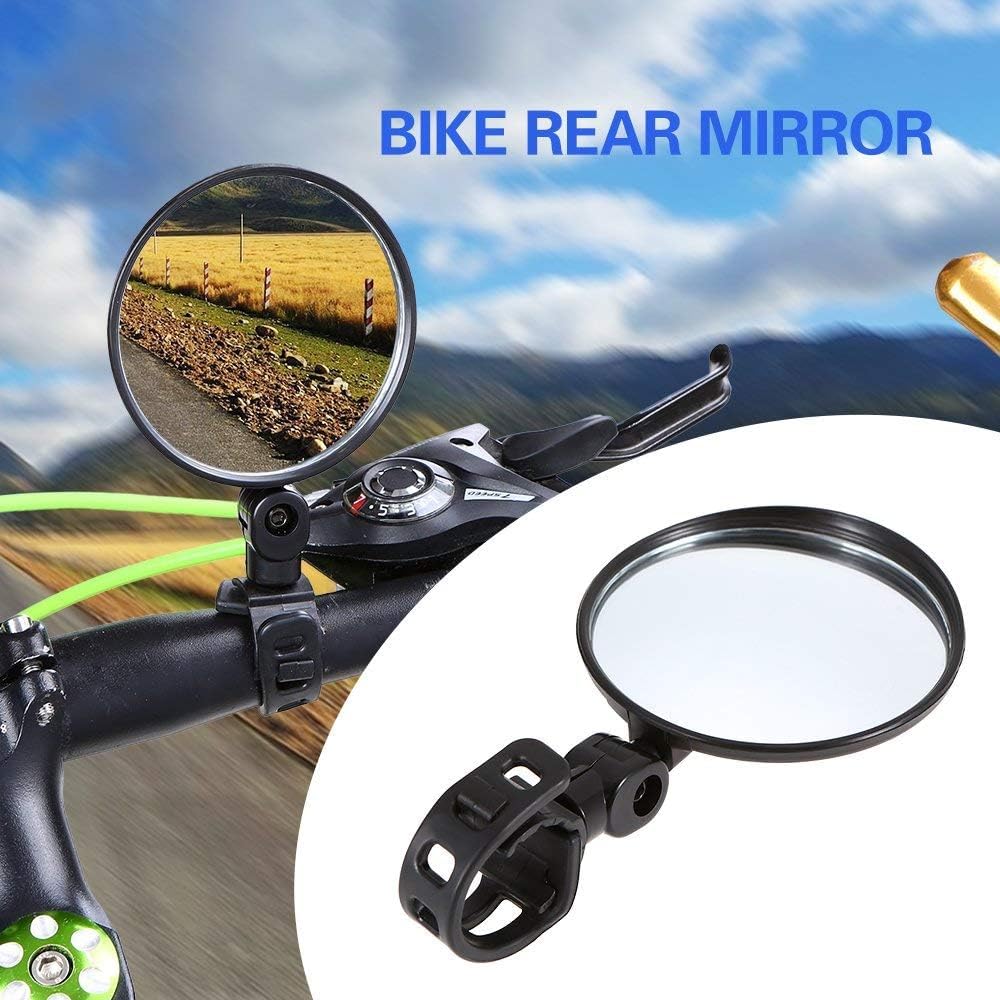JERN 360° Rotary Cycling Bicycle Convex Glass Rearview Mirror 2-Pack