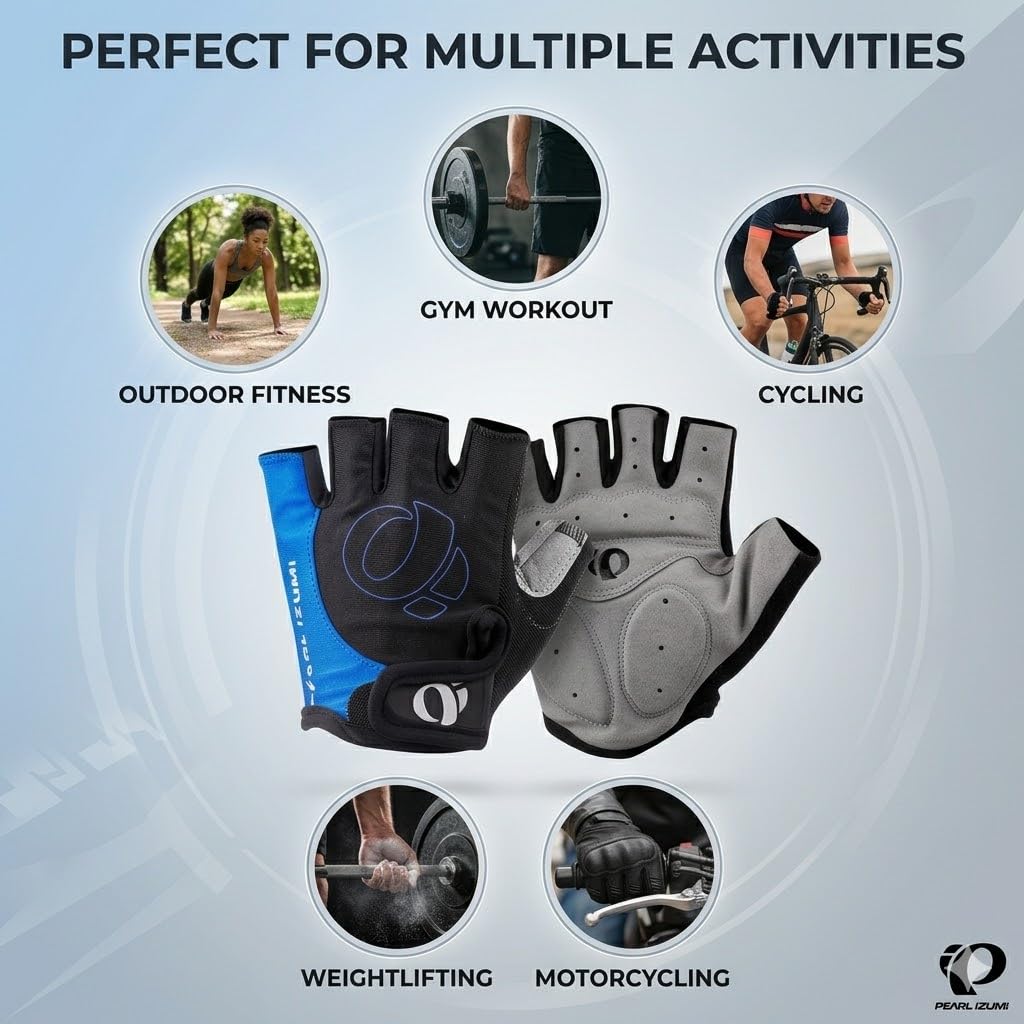 JERN Unisex Padded Fingerless Workout Gloves