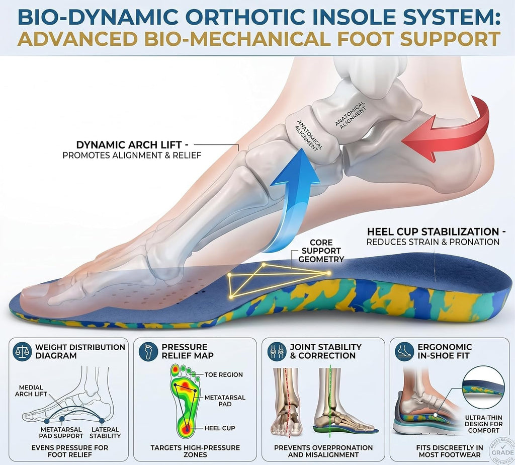 JERN Kids Arch Support Orthotic Insoles for Flat Feet