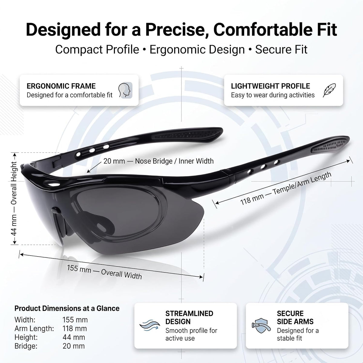 JERN Sports Cycling Goggles 5 Interchangeable Lenses Unisex