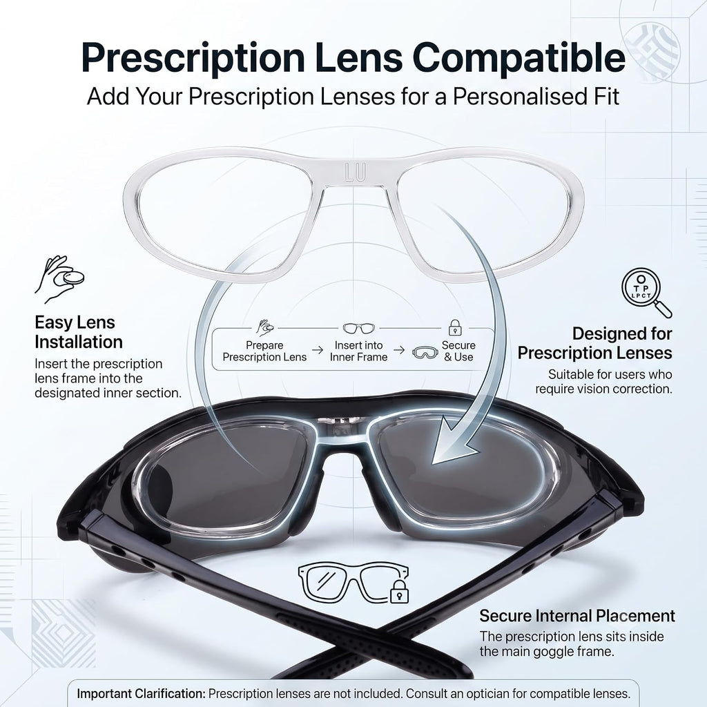 JERN Sports Cycling Goggles 5 Interchangeable Lenses Unisex