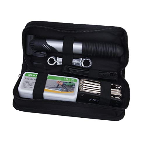 Lista Tools Multi-Use Bike Cycle Hand Repair Tool Kit Mini Pump Tyre Puncture Repair Set