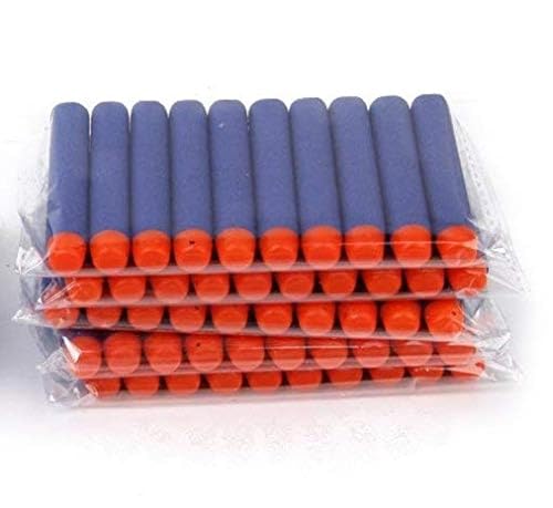 JERN Toy Bullet Foam Dart Bullets for Nerf N-Strike Elite Guns, Blue (Pack of 50)