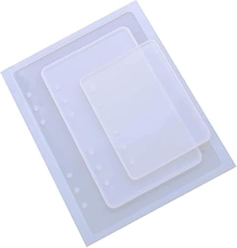 ArtBee® Note Book Cover Multipurpose Transparent Rectangle Resin Casting Silicone Mould for Epoxy UV Resin Wax Concrete and Making Note Book Art Craft Projects. (2, A4,A5 & A6)